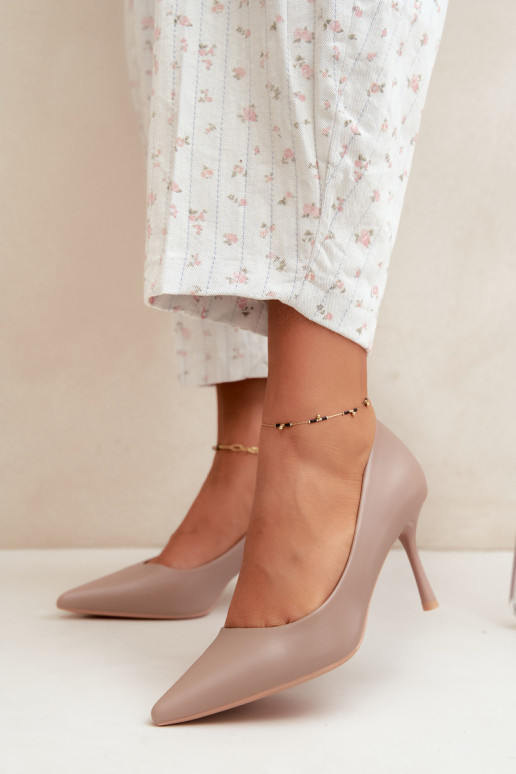 Escarpins classiques kaki en simili cuir Nesha