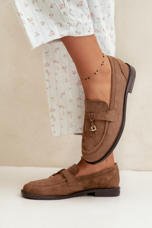 mocassins pour femmes en daim synthétique marron Raylie
