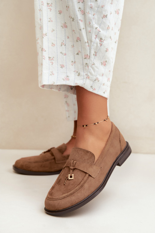 mocassins pour femmes en daim synthétique marron Raylie