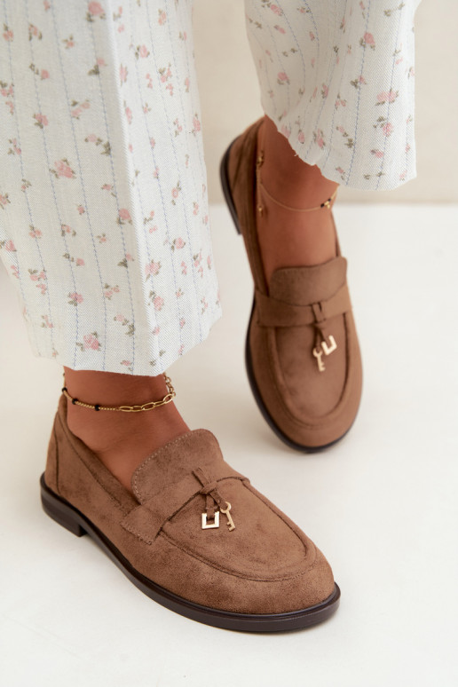 mocassins pour femmes en daim synthétique marron Raylie