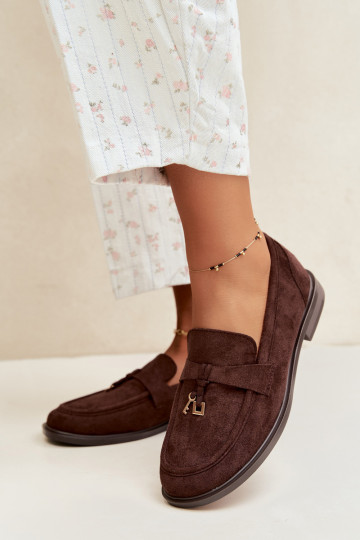 mocassins pour femmes en daim synthétique chocolat Raylie 2