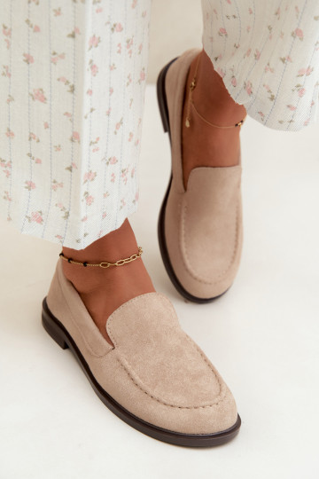 Mocassins pour femmes en daim synthétique, couleur sable Laisie 2