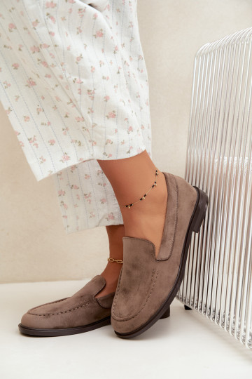 Mocassins pour femmes en daim synthétique, couleur argile Laisie 2