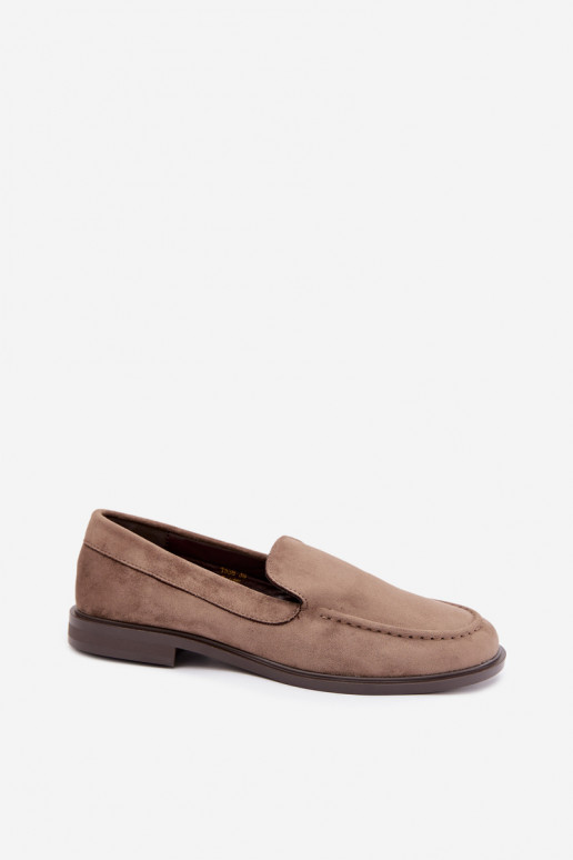 Mocassins pour femmes en daim synthétique, couleur argile Laisie