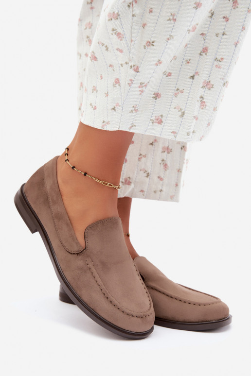 Mocassins pour femmes en daim synthétique, couleur argile Laisie