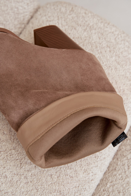 Bottines femme à bout pointu couleur chaki Hileta