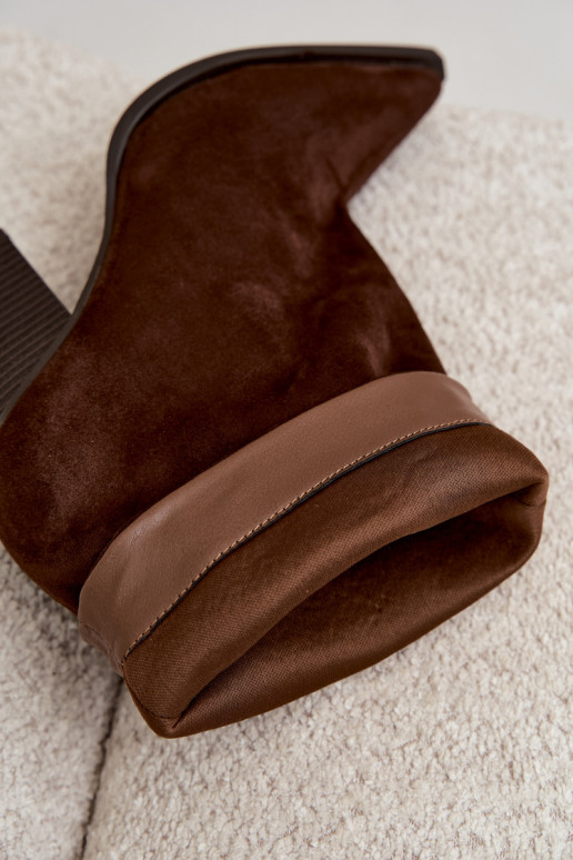 Bottines femme à bout pointu couleur marron Hileta