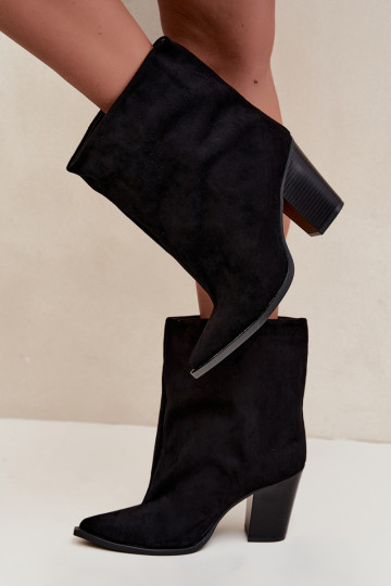 Bottines femme à bout pointu couleur noire Hileta
