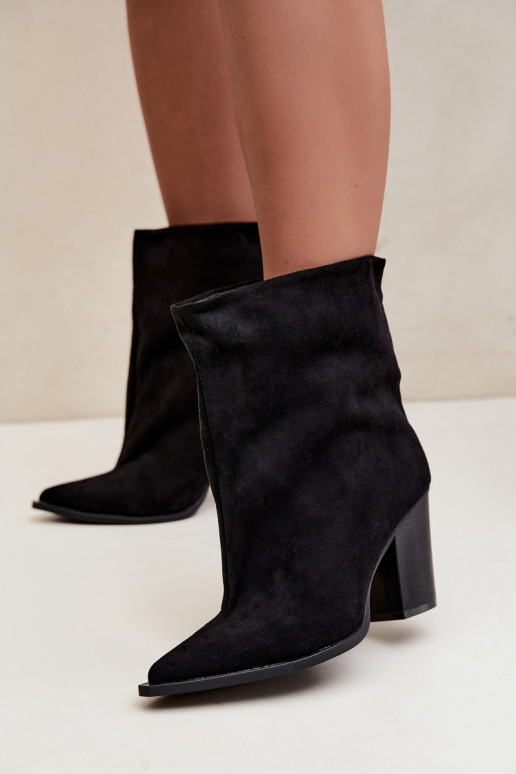 Bottines femme à bout pointu couleur noire Hileta