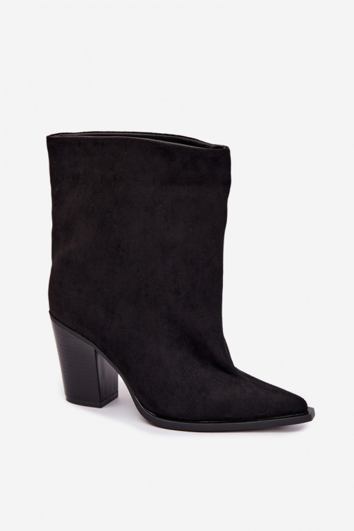 Bottines femme à bout pointu couleur noire Hileta