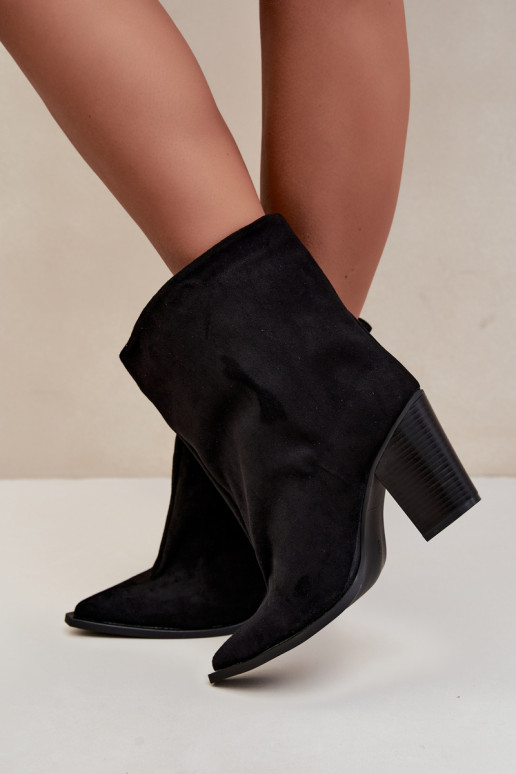 Bottines femme à bout pointu couleur noire Hileta