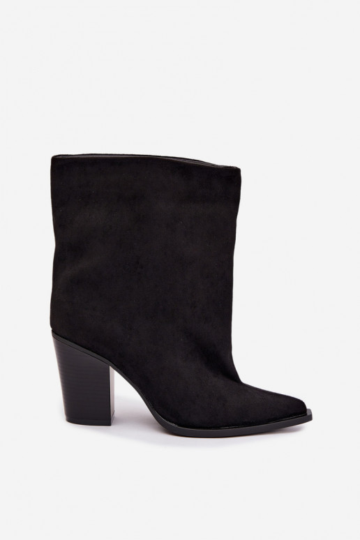 Bottines femme à bout pointu couleur noire Hileta