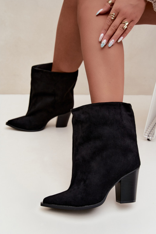 Bottines femme à bout pointu couleur noire Hileta