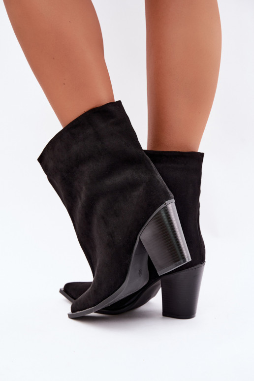 Bottines femme à bout pointu couleur noire Hileta