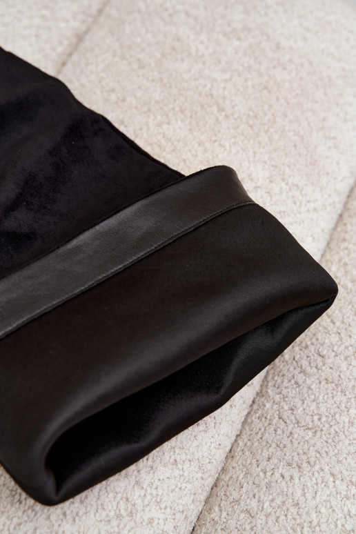 Bottes noires à enfiler pour femmes avec talons Anica