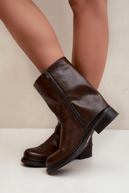 Bottines isolées pour femmes avec boucles couleur chocolat Corley