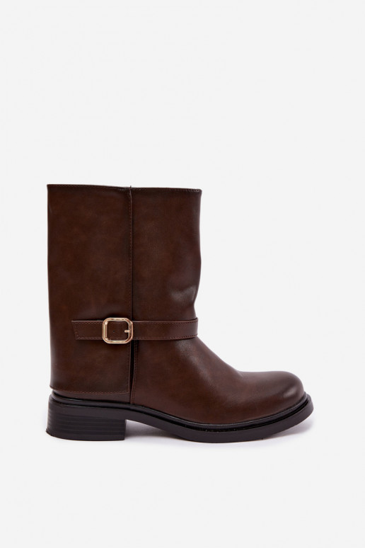 Bottines isolées pour femmes avec boucles couleur chocolat Corley