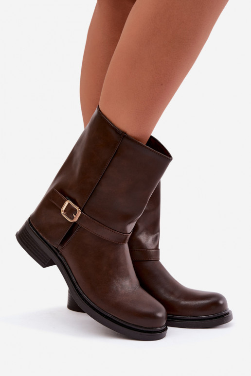 Bottines isolées pour femmes avec boucles couleur chocolat Corley