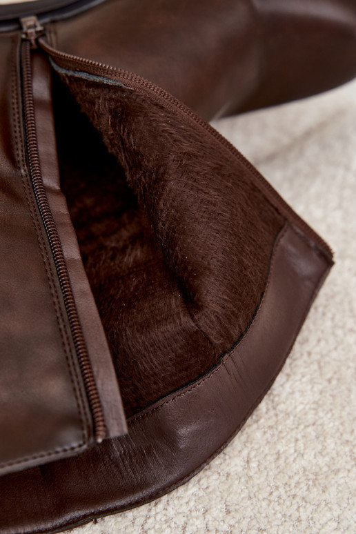 Bottines isolées pour femmes avec boucles couleur chocolat Corley