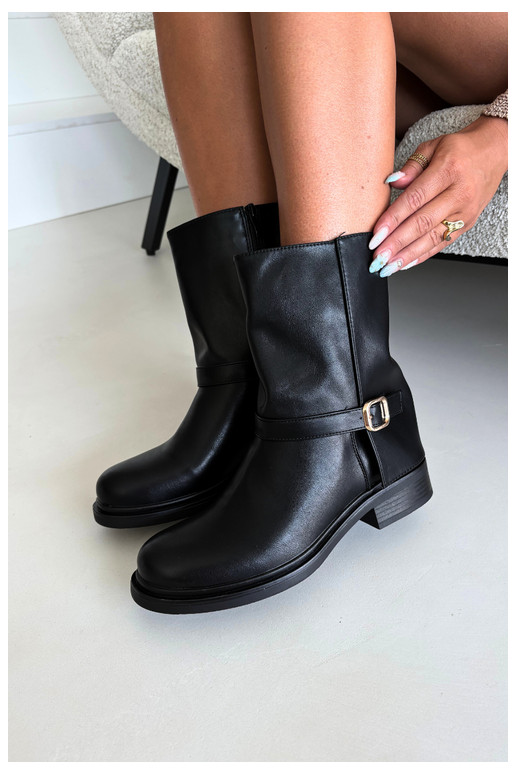 Bottines isolées pour femmes avec boucles couleur noire Corley