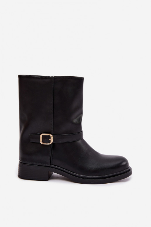 Bottines isolées pour femmes avec boucles couleur noire Corley