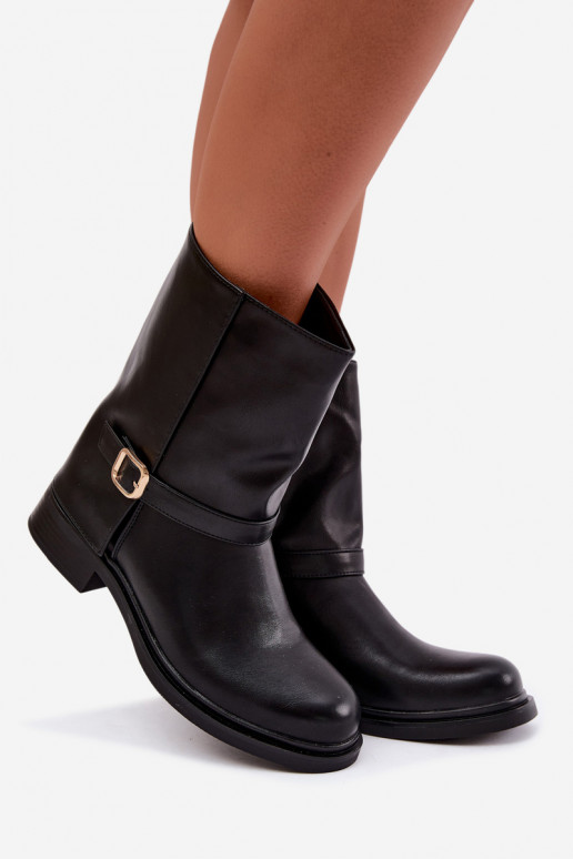 Bottines isolées pour femmes avec boucles couleur noire Corley