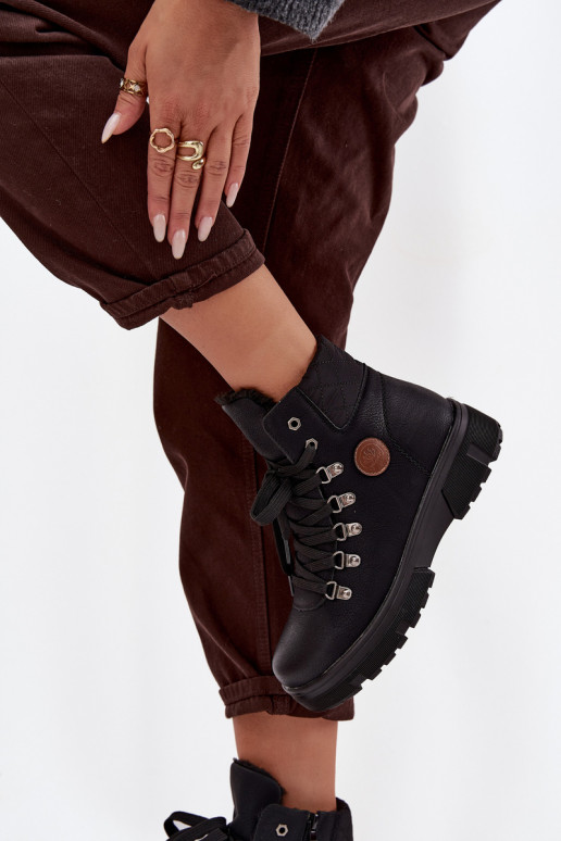 bottes isolées pour femmes noires avec plateforme Zaraine