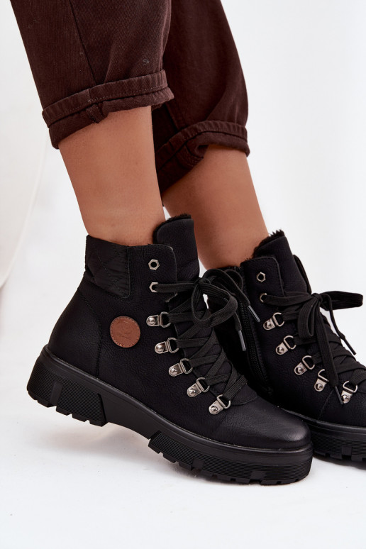 bottes isolées pour femmes noires avec plateforme Zaraine