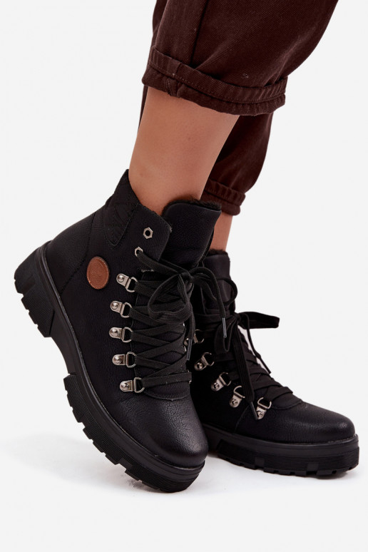 bottes isolées pour femmes noires avec plateforme Zaraine