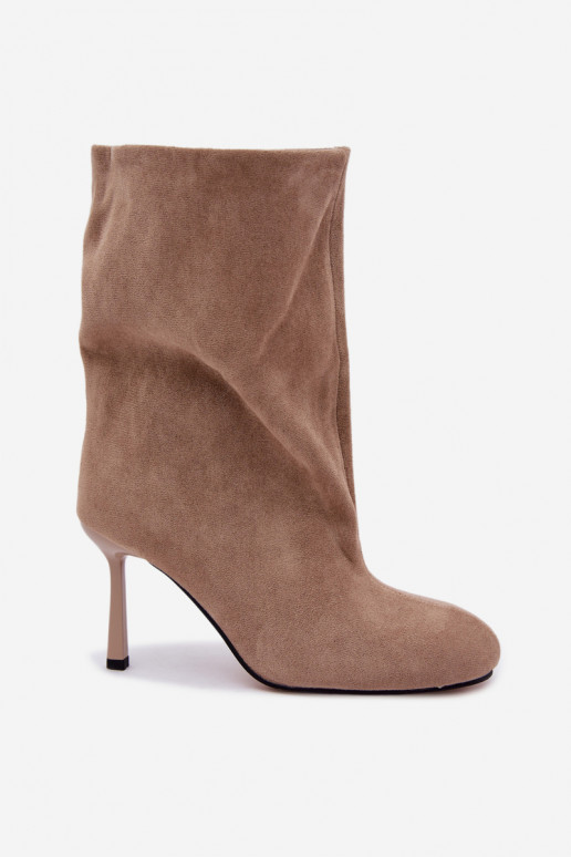 Bottines couleur sable à talons fins Slouchy Penrose
