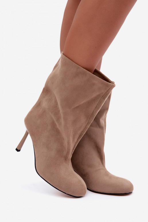 Bottines couleur sable à talons fins Slouchy Penrose