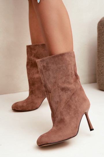 Bottines marron à talons fins Slouchy Penrose
