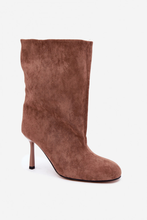 Bottines marron à talons fins Slouchy Penrose