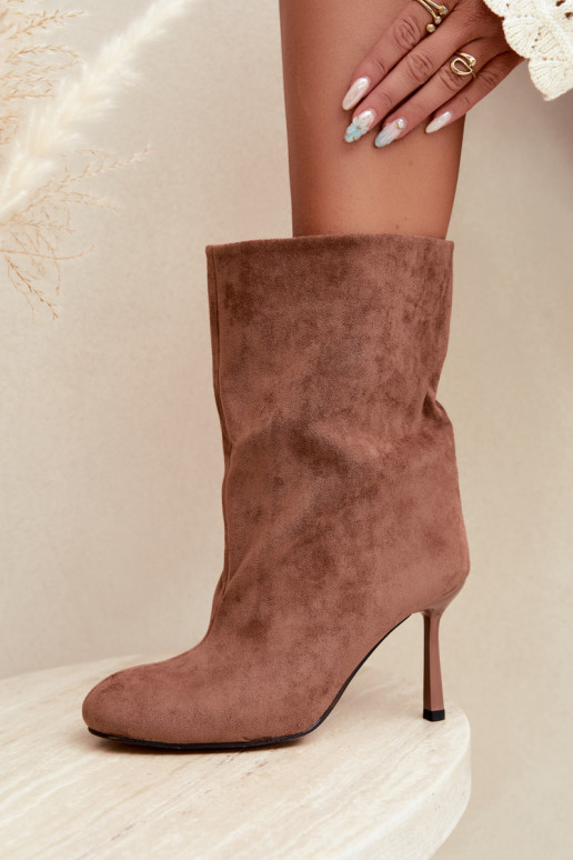 Bottines marron à talons fins Slouchy Penrose