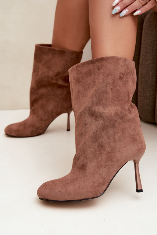 Bottines marron à talons fins Slouchy Penrose
