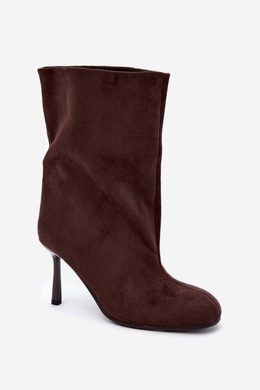 Bottines couleur chocolat à talons fins Slouchy Penrose