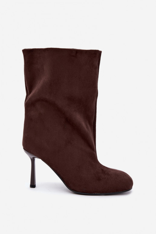 Bottines couleur chocolat à talons fins Slouchy Penrose