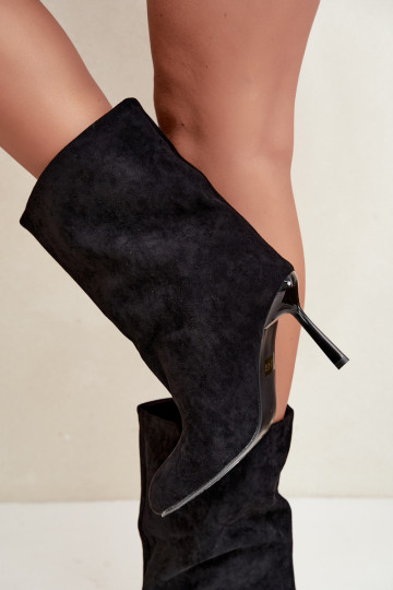 Bottines noires à talons fins Slouchy Penrose 2