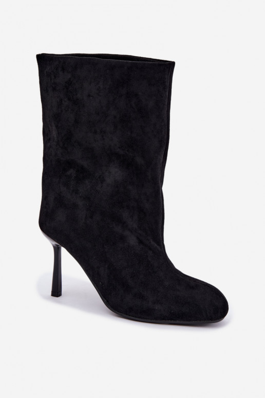 Bottines noires à talons fins Slouchy Penrose