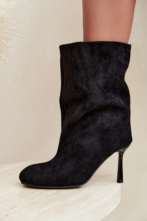 Bottines noires à talons fins Slouchy Penrose