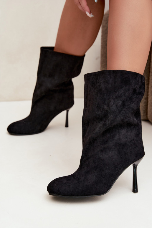 Bottines noires à talons fins Slouchy Penrose
