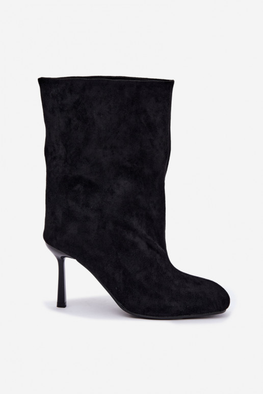 Bottines noires à talons fins Slouchy Penrose