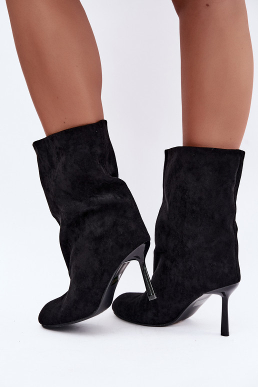 Bottines noires à talons fins Slouchy Penrose