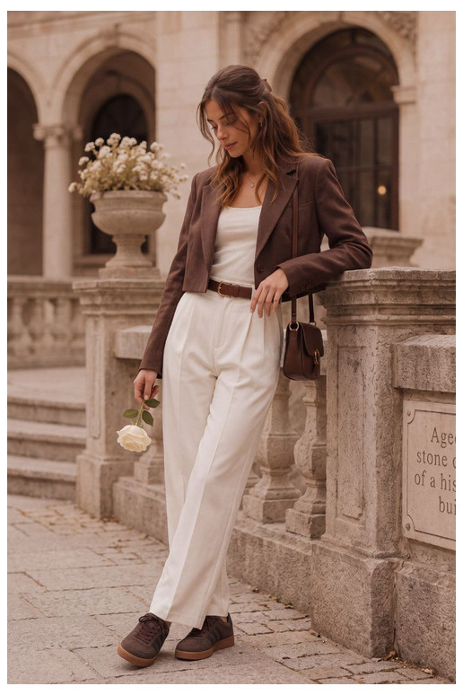 Baskets femme en daim synthétique chocolat Bellmont