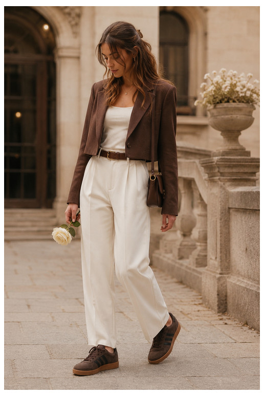 Baskets femme en daim synthétique chocolat Bellmont