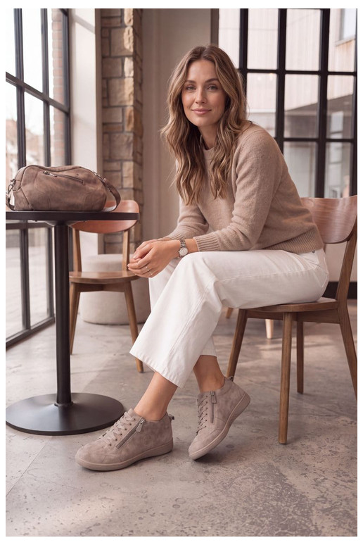 Chaussures femme en daim synthétique sable Brindle