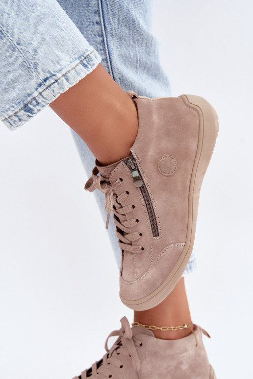 Chaussures femme en daim synthétique sable Brindle