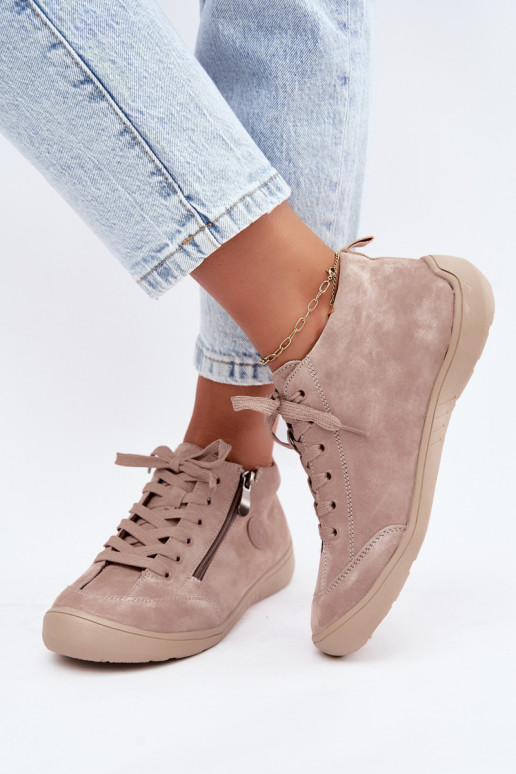 Chaussures femme en daim synthétique sable Brindle