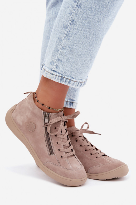 Chaussures femme en daim synthétique sable Brindle