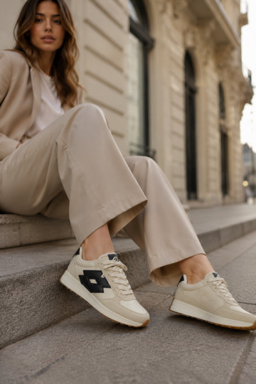 Baskets femme LOTTO 2401930U CALENTO en blanc atténué